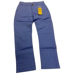 Boys Pants Chino Uniform School Cargo Slim Fit Trousers Adjustable Waist Pants